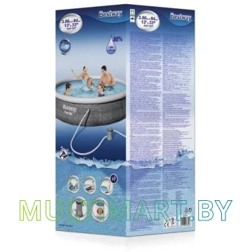 Надувной бассейн Bestway Fast Set 57376 (396x84) картинка 4